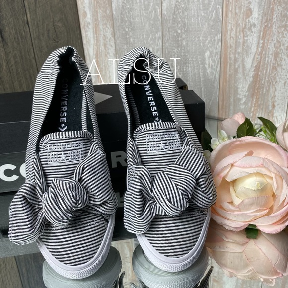 NWT Converse Ctas Knot Slip White Black W AUTHENTI - Picture 2 of 9